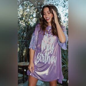 Tee Shirt Dress It's My Birthday
